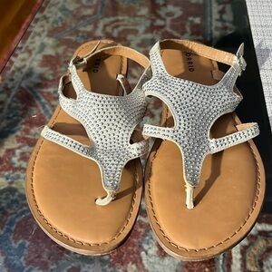 Gorgeous torrid sandals, white with silver studs , size 9